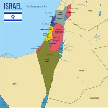 Israel map Stock Illustration