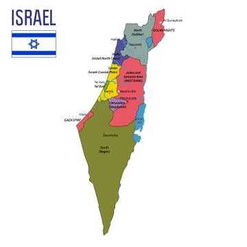 Israel map Stock Illustration