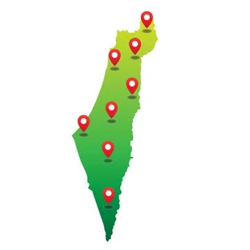 Israel map Stock Illustration