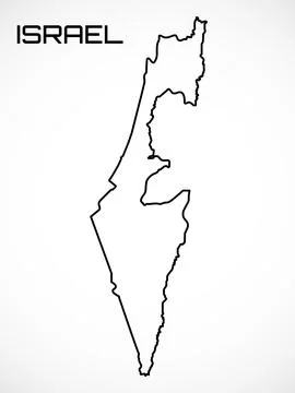 Israel map isolated on white background. Vector illustration Stock Illustration