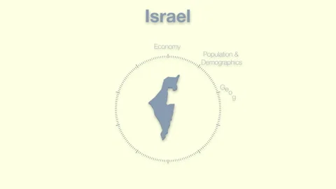Israel MAP revealingmotion graphics data elements Stock Footage 339869206