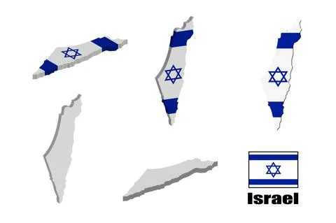 Israel map on white background. vector illustration. Stock Illustration