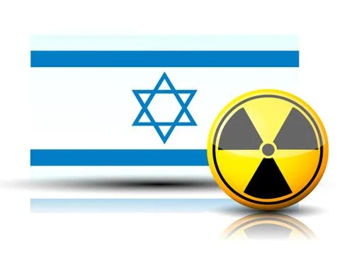 Israel nuclear flag Stock Illustration