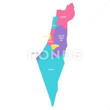 Israel political map of administrative divisions: Royalty Free #230163710