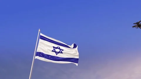 Israel rend sky airforce Stock-Footage 139440982