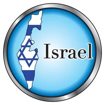 Israel Round Button Stock Illustration
