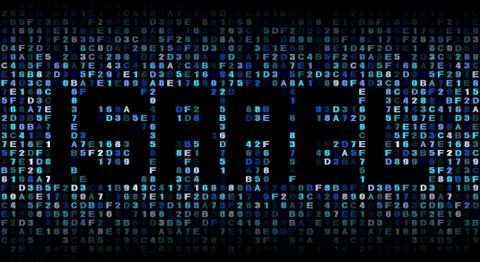 Israel text on hex code illustration Stock-Illustration