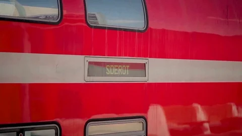 Israel train - external Destination Screen Stock Footage 89748186
