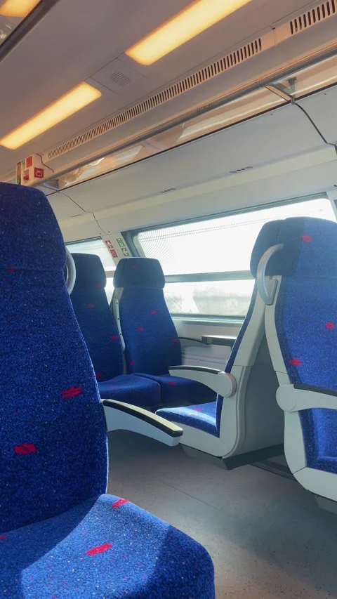 Israel train ride UGC style vertical video commuting to work or tourism in Holy Stock Footage 333013386