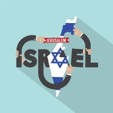 Israel Typography Design Vector Illustration Stock Illustration