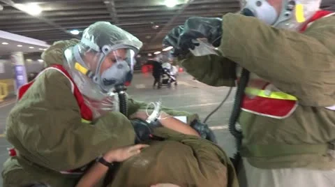 Israel under attack 2026 war medical procedure in Hospital Emergency  Vidéo 18190094