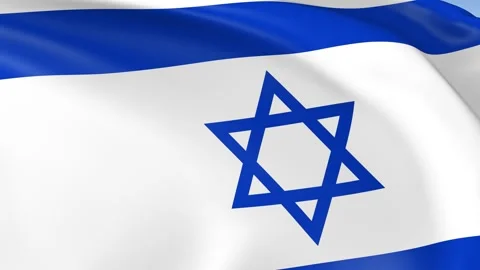 Israel Waving Flag Background Loop Stock Footage 317842830