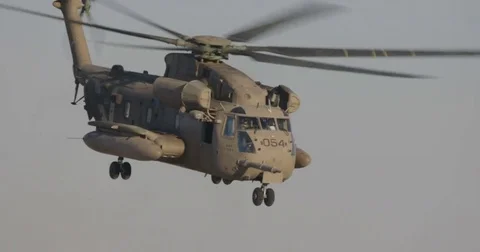 Israeli air force CH-53 helicopter Stock Video Pond5 - Main Image