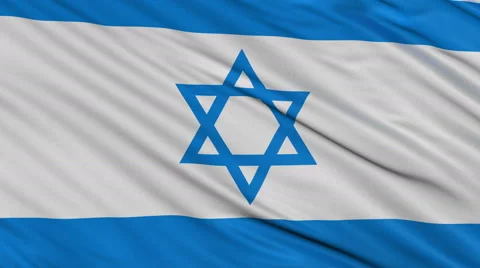 ISRAELI flag BIG loop Stock Footage 54047189