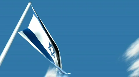 Israeli flag Stock Footage 351465