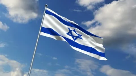 Israeli flag Stock Footage 11497949