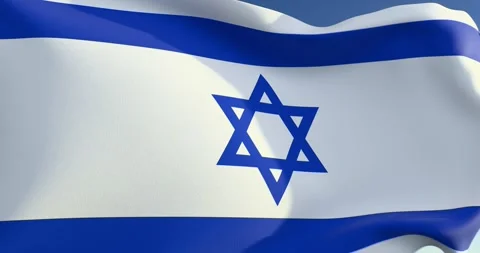Israeli flag Stock Footage 300208737