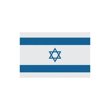 Israeli flag icon vector Stock Illustration
