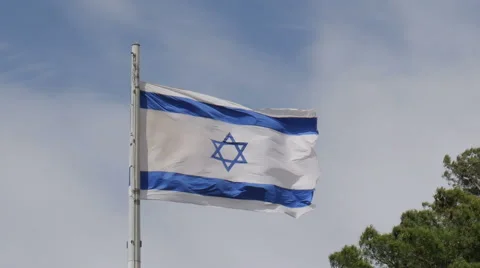 Israeli Flag, Jerusalem Stock-Footage 62863742