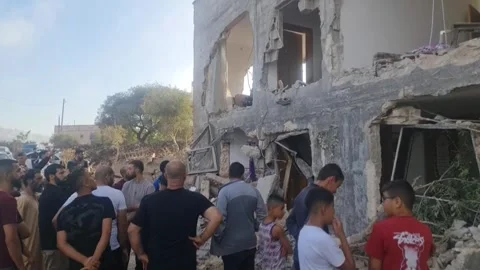 Israeli forces kill 28-year-old Palestinian during West Bank raid, Aqraba, PS -  Stock Footage 344965038
