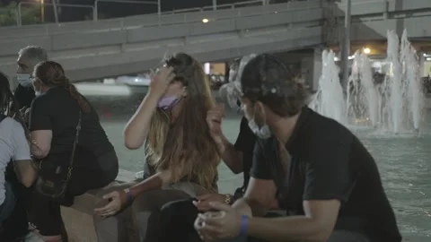 Israelis protest response to economic fallout from virus covid-19 Stock Footage 139496404