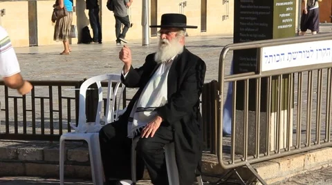 Israelite. Beggar Stock Footage