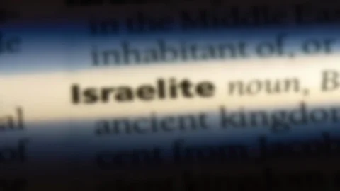 Israelite word in a dictionary. Stock Footage 99561669