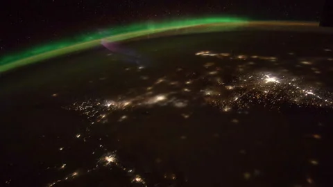 ISS Time-lapse Video of Earth seen from the International Space Station Stock Footage 154083208