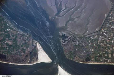 ISS015-E-05977 (1 May 2007) --- Den Helder, Netherlands is featured in this.. Foto stock