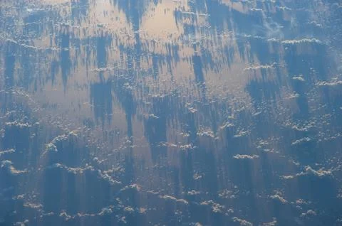 ISS040-E-006789 (3 June 2014) --- Clouds over the South Pacific are feature.. Fotos Stock
