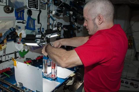 ISS040-E-032820 (3 July 2014) --- NASA astronaut Steve Swanson, Expedition .. Stock Photos