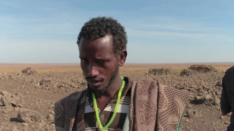 Issa tribe man, Afar region, Yangudi Ras... | Stock Video | Pond5