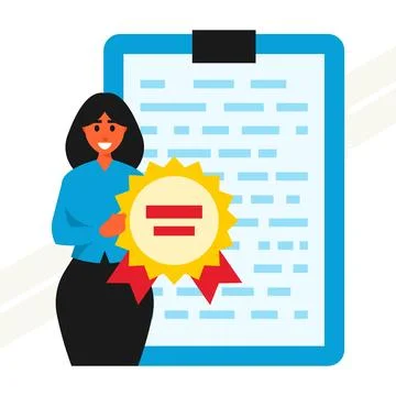 Issuance-of-a-certificate Stock Illustration