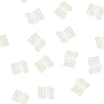 Issue of allowance glyph seamless pattern Stock Illustration