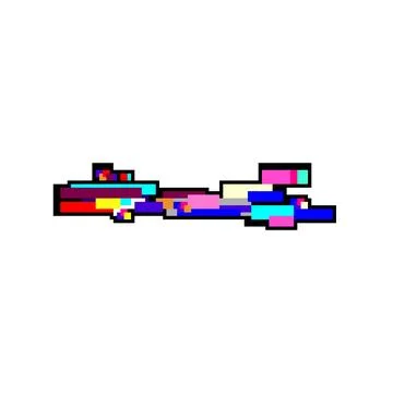 Issue glitch error pixel art vector illustration 스톡 일러스트