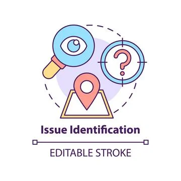 Issue identification concept icon Stock Illustration