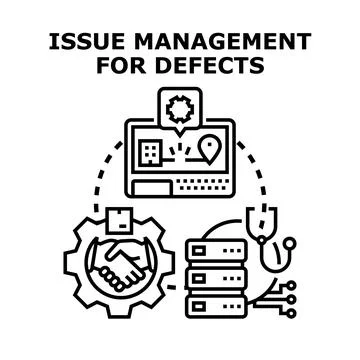 Issue management for defects concept vector illustration Stock Illustration