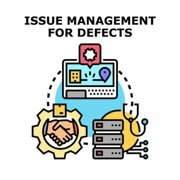 Issue management for defects concept vector illustration Illustrazione stock