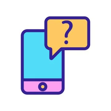 Issue phone icon vector. Isolated contour symbol illustration 库存插图