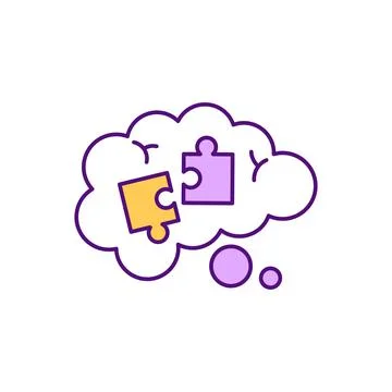 Issue with problem solving RGB color icon 스톡 일러스트