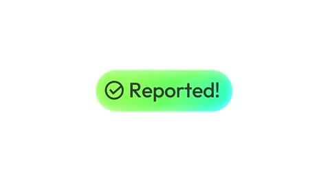 Issue reporting button with reported message in modern style 4k animation Video stock 300864762