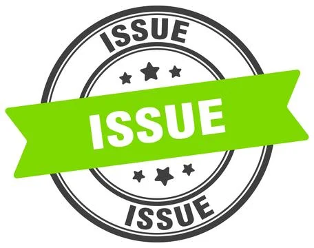 Issue stamp. issue label on transparent background. round sign Stock Illustration