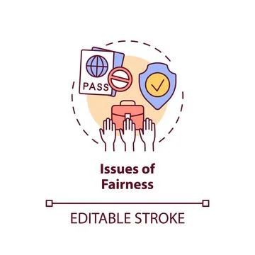 Issues of fairness concept icon Stock Illustration