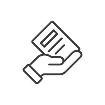 Issuing files, in line design. Issuing, files, documents, distribution, records イラスト素材