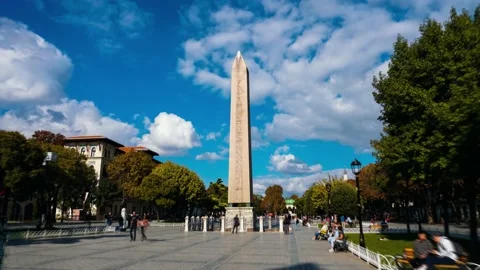 ISTANBUL ANCIENT COLUMN HYPERLAPSE Stock Footage 136337097
