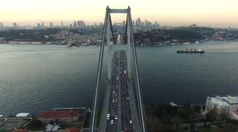 Istanbul Bosphorus Bridge Stockbeeldmateriaal 58024557