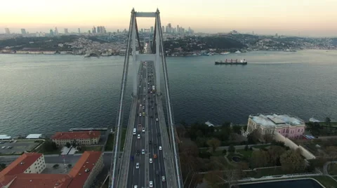 Istanbul Bosphorus Bridge Stock Footage 61173516