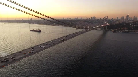 Istanbul Bosphorus Bridge Stockbeeldmateriaal 61208285