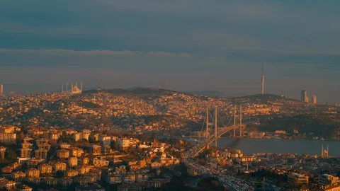 Istanbul Bosphorus Bridge Stock Footage 124226824