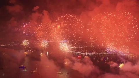 Istanbul-Bosphorus-Firework-Drone4 1 Stock Footage 132967741